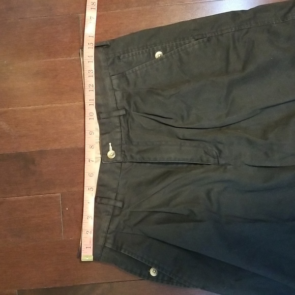 🌻 Nautica | high waist pleated tailored black cotton shorts - Picture 4 of 4